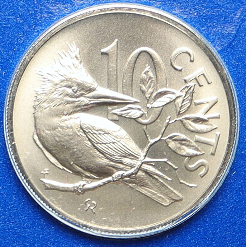1973 British Virgin Islands Queen Elizabeth II BIRD Old 10 Cents Coin i113169