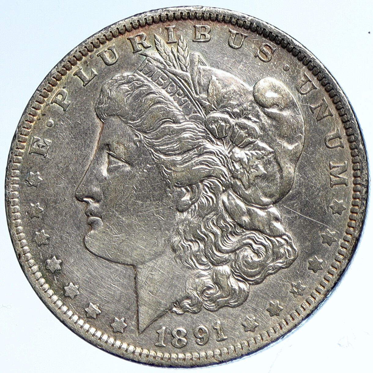 1891 P UNITED STATES of America EAGLE Old SILVER Morgan US Dollar Coin i113217