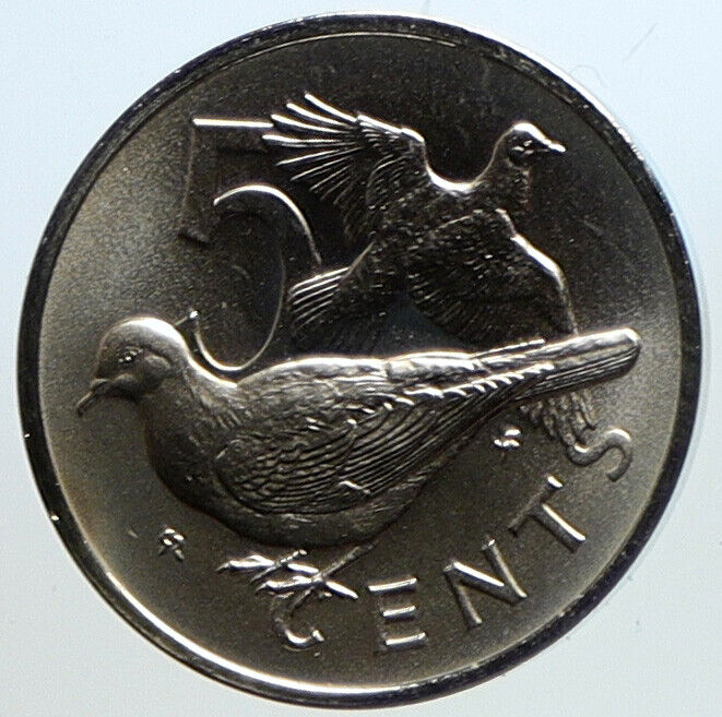 1973 British Virgin Islands UK Elizabeth II BIRDs Proof Silver 5C Coin i113178