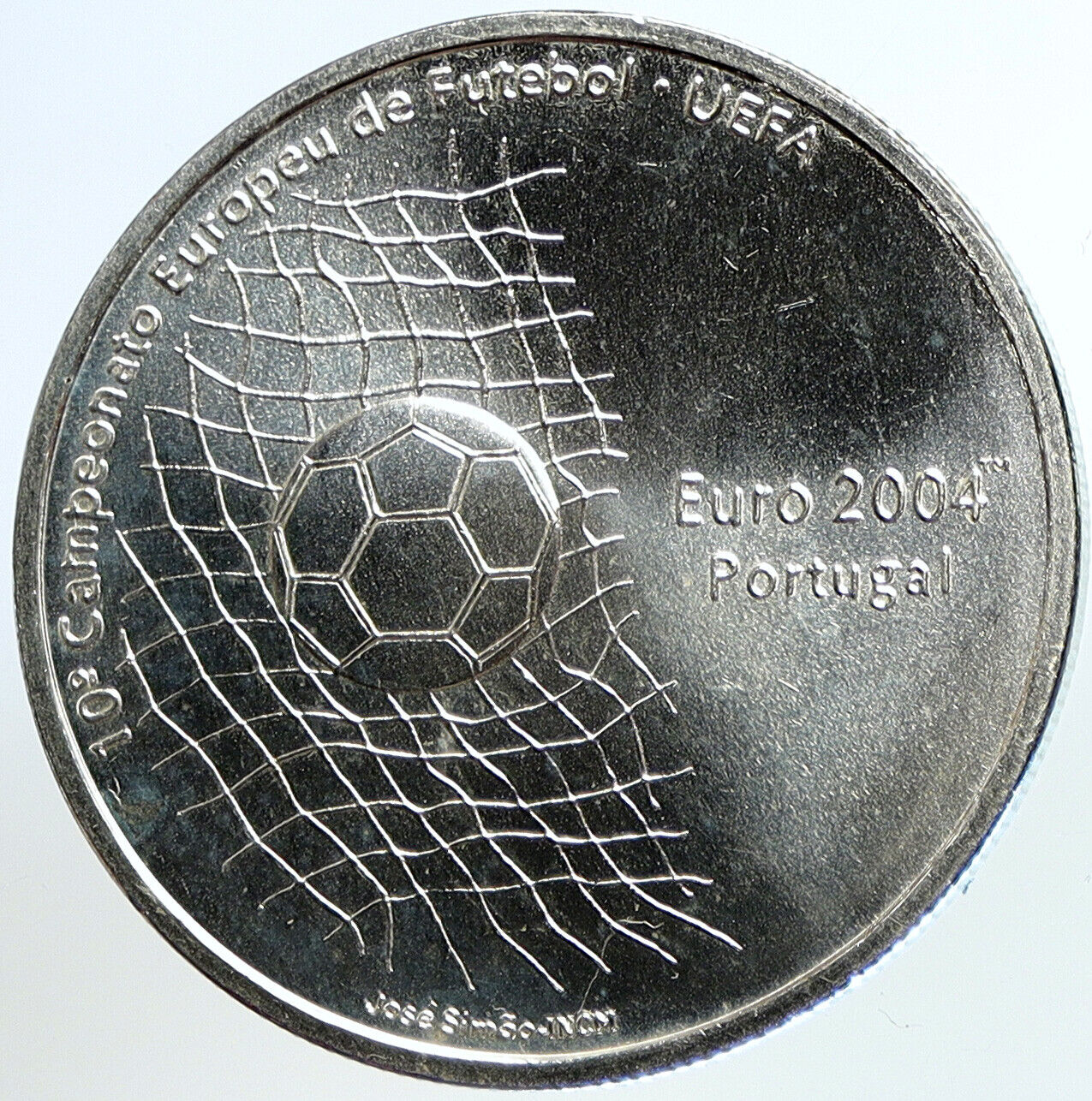 2001 PORTUGAL UEFA Euro 2004 Soccer Champion BU Silver 1000 Escudos Coin i113191