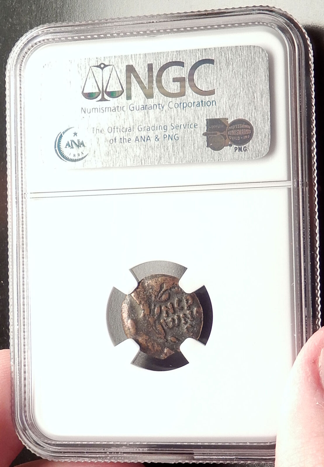 NERO Biblical JERUSALEM Roman Coin PORCIUS FESTUS St Paul Hend 1351 NGC i69605