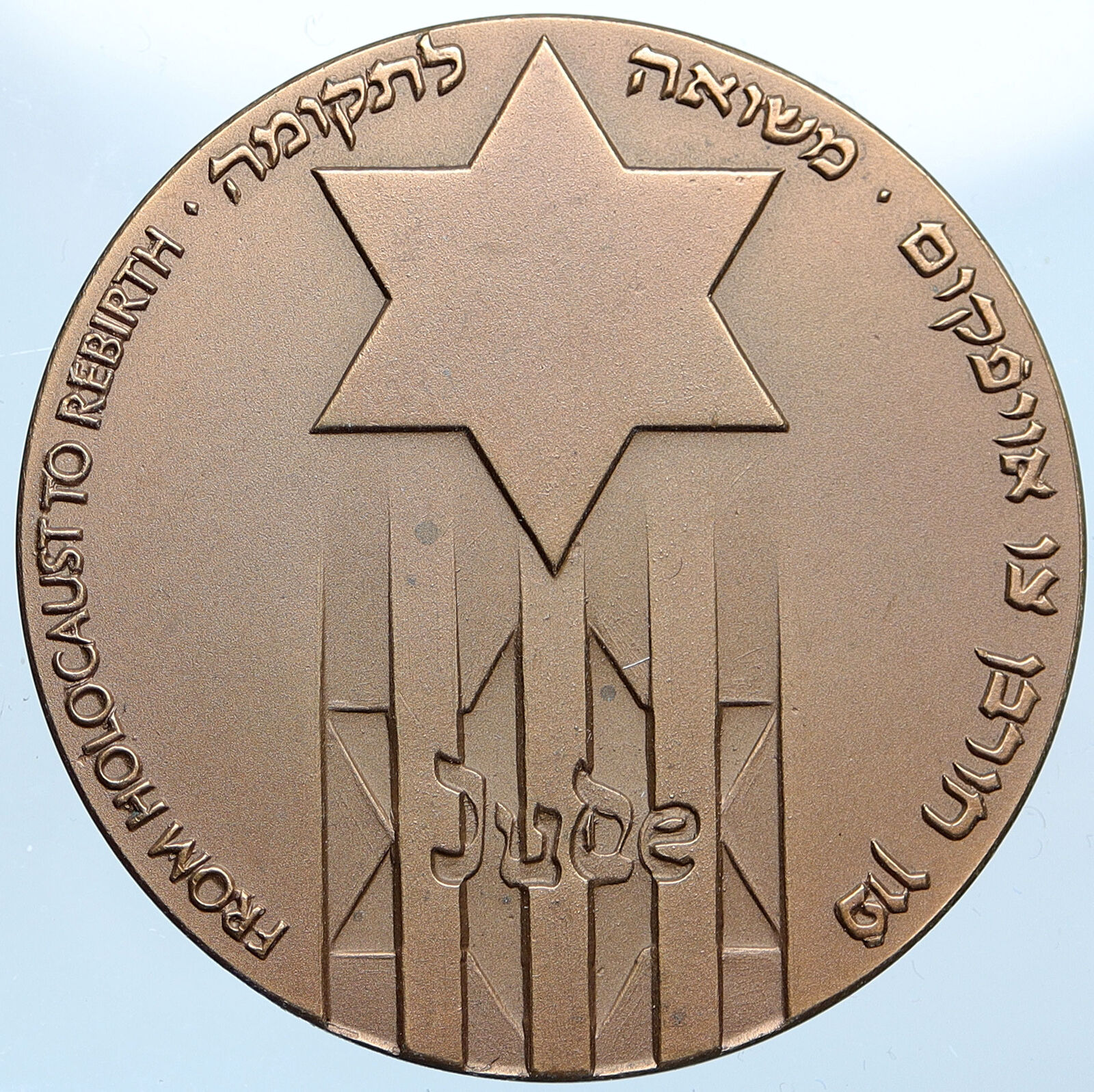 1981 ISRAEL Artistic Jude Star Holocaust Survivors Vintage OLD Medal i114883