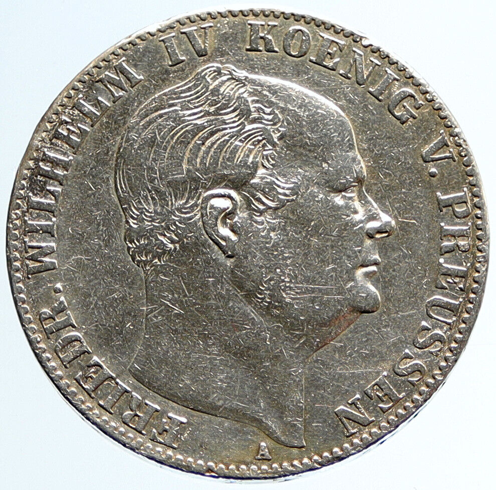 1861 PRUSSIA King Friedrich Wilhelm IV GERMANY Silver German STATES Coin i96719