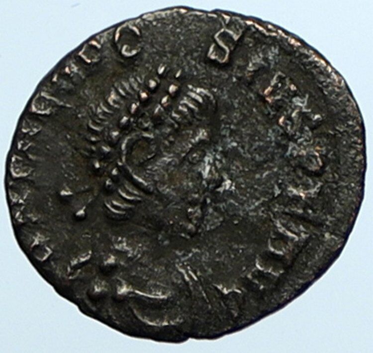 THEODOSIUS I the Great on VICTORY w CAPTIVE Ancient 378AD OLD Roman Coin i105437