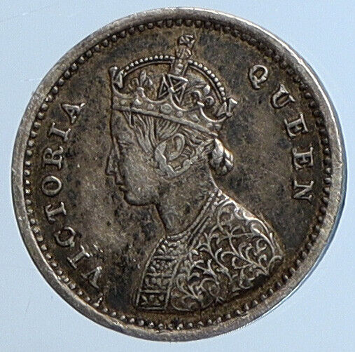 1862 BRITISH INDIA UK COLONY East India Co. Queen Victoria 2 Anna Coin i111415