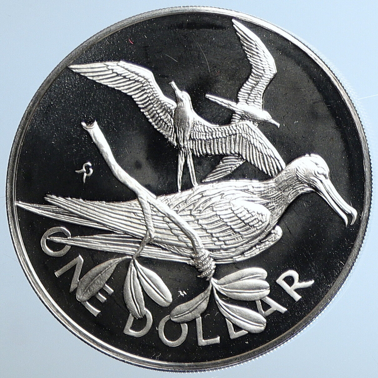 1973 British Virgin Islands UK Queen Elizabeth II BIRD Proof Silver Coin i111433