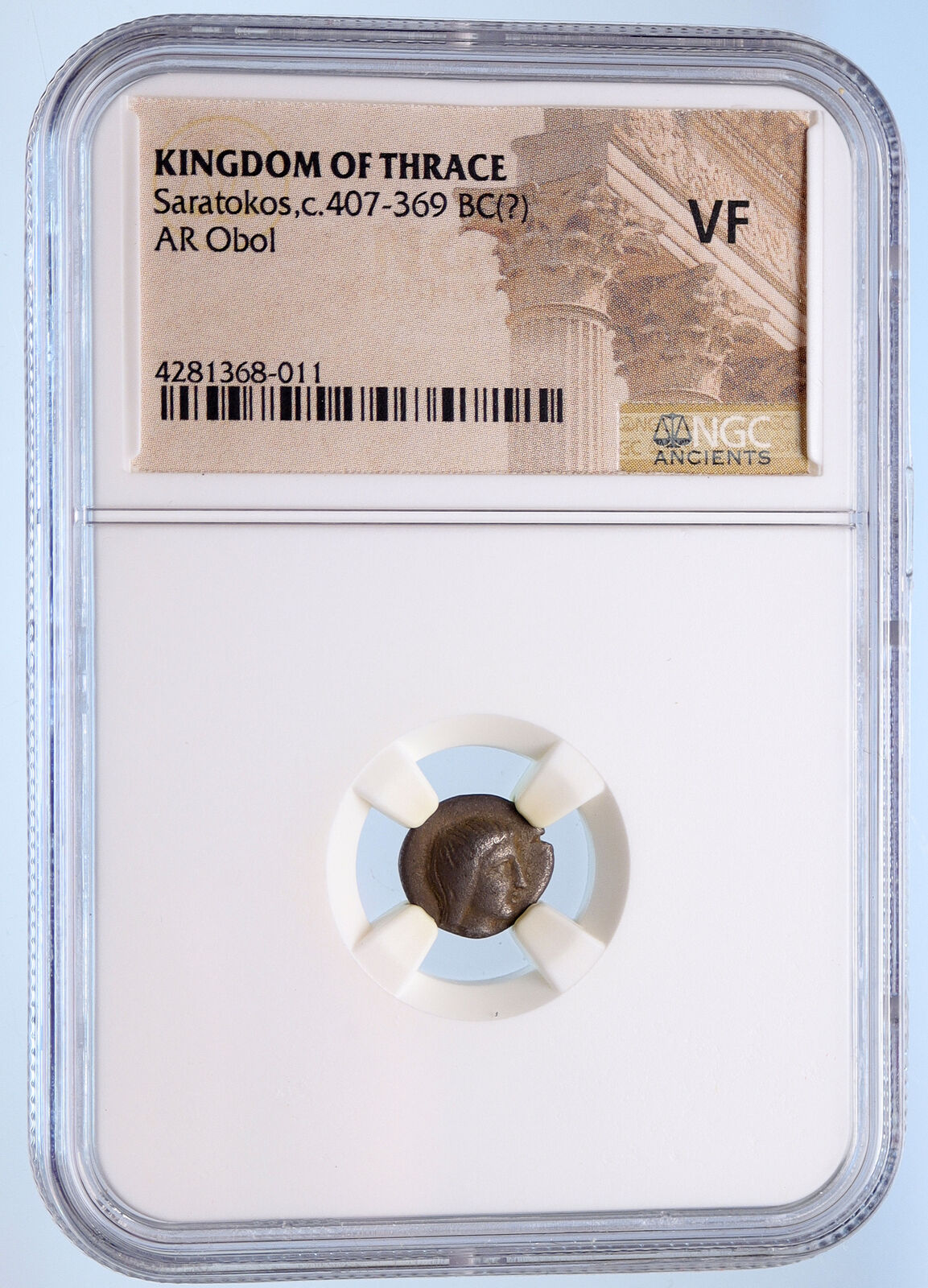 Odrysian King SARATOKOS Ancient Greek 444BC Coin of Thrace Ancient NGC i66855