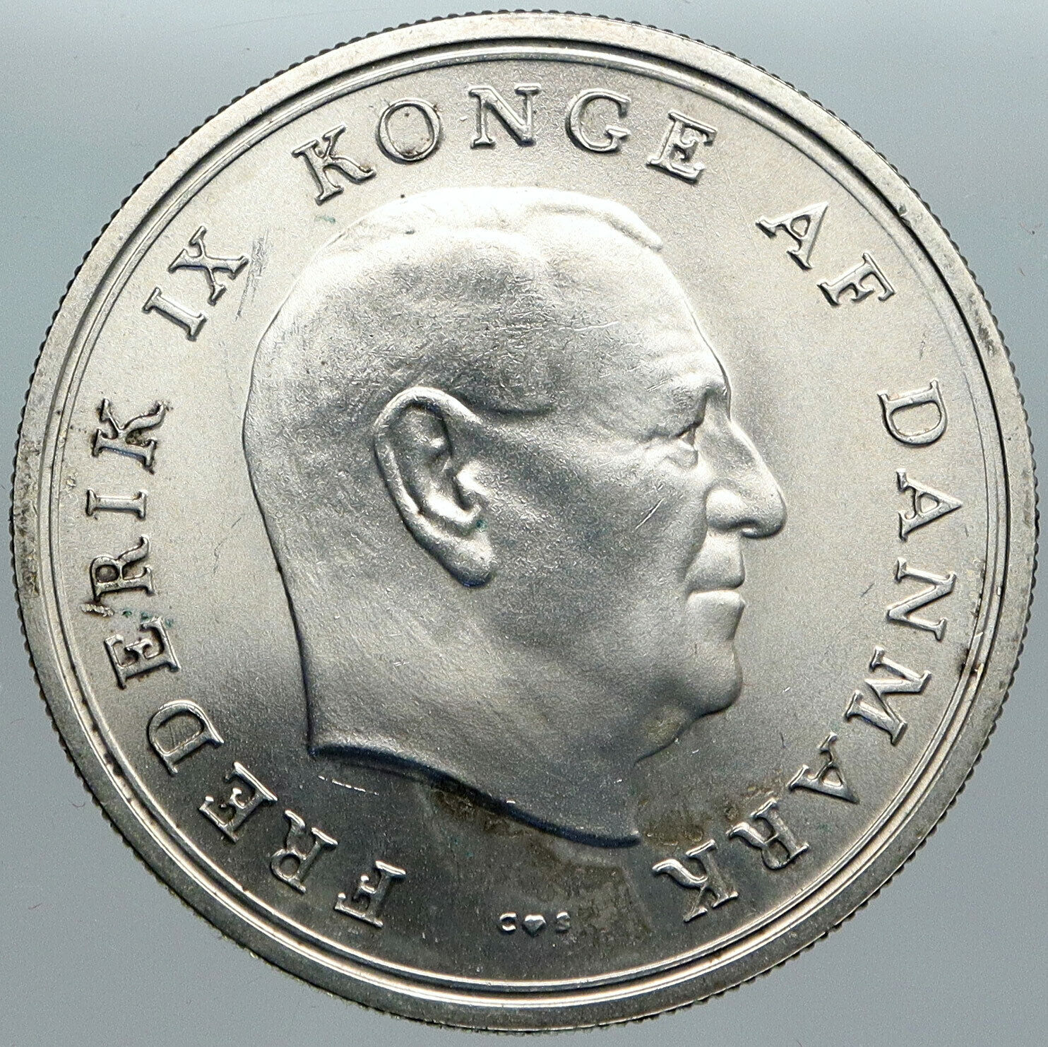 1967 DENMARK Marriage of Princess Margrethe II HUGE Silver Danish Coin i88972