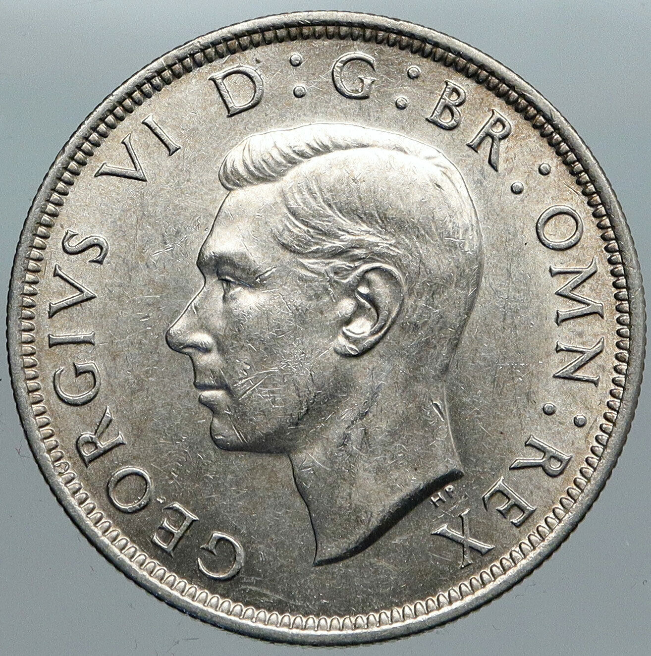 1939 Great Britain United Kingdom UK GEORGE VI Silver Half Crown Coin i88968
