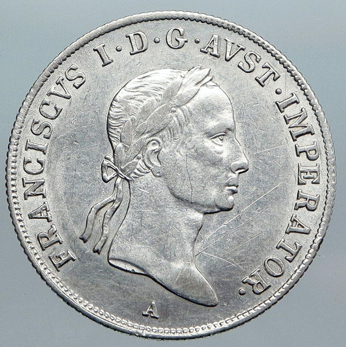 1831 AUSTRIA w King FRANCIS I (II) Antique VINTAGE Silver 20 Kreuzer Coin i88981