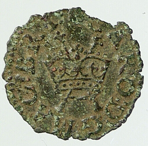 1625-44 IRELAND UK King Charles I Antique Lyre Richmond Farthing Coin i111816