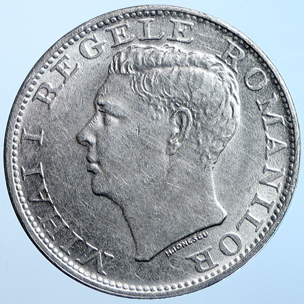 1944 ROMANIA Michael I Antique Genuine OLD Silver 500 LEI Romanian Coin i114662