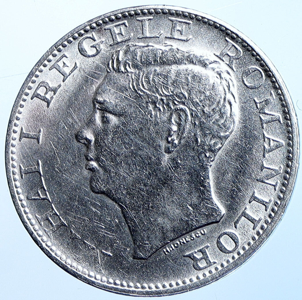 1944 ROMANIA Michael I Antique Genuine OLD Silver 500 LEI Romanian Coin i114697