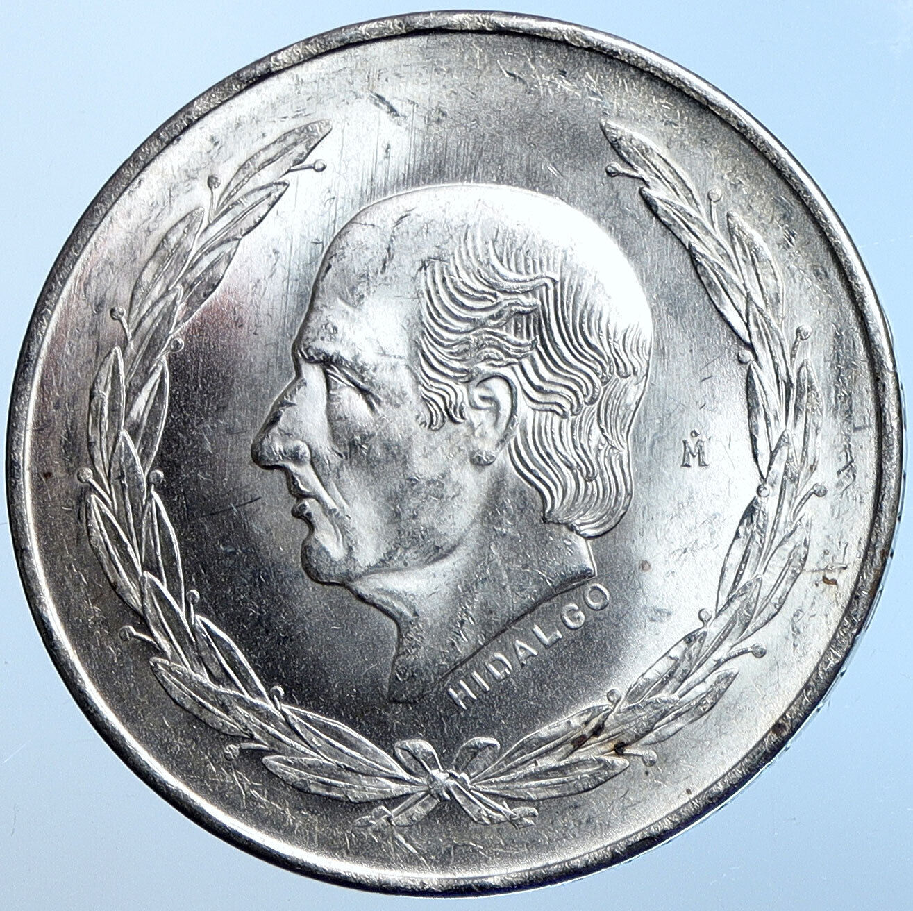 1953 MEXICO Mexican Independence War Hero HIDALGO Big Silver 5 Peso Coin i114666