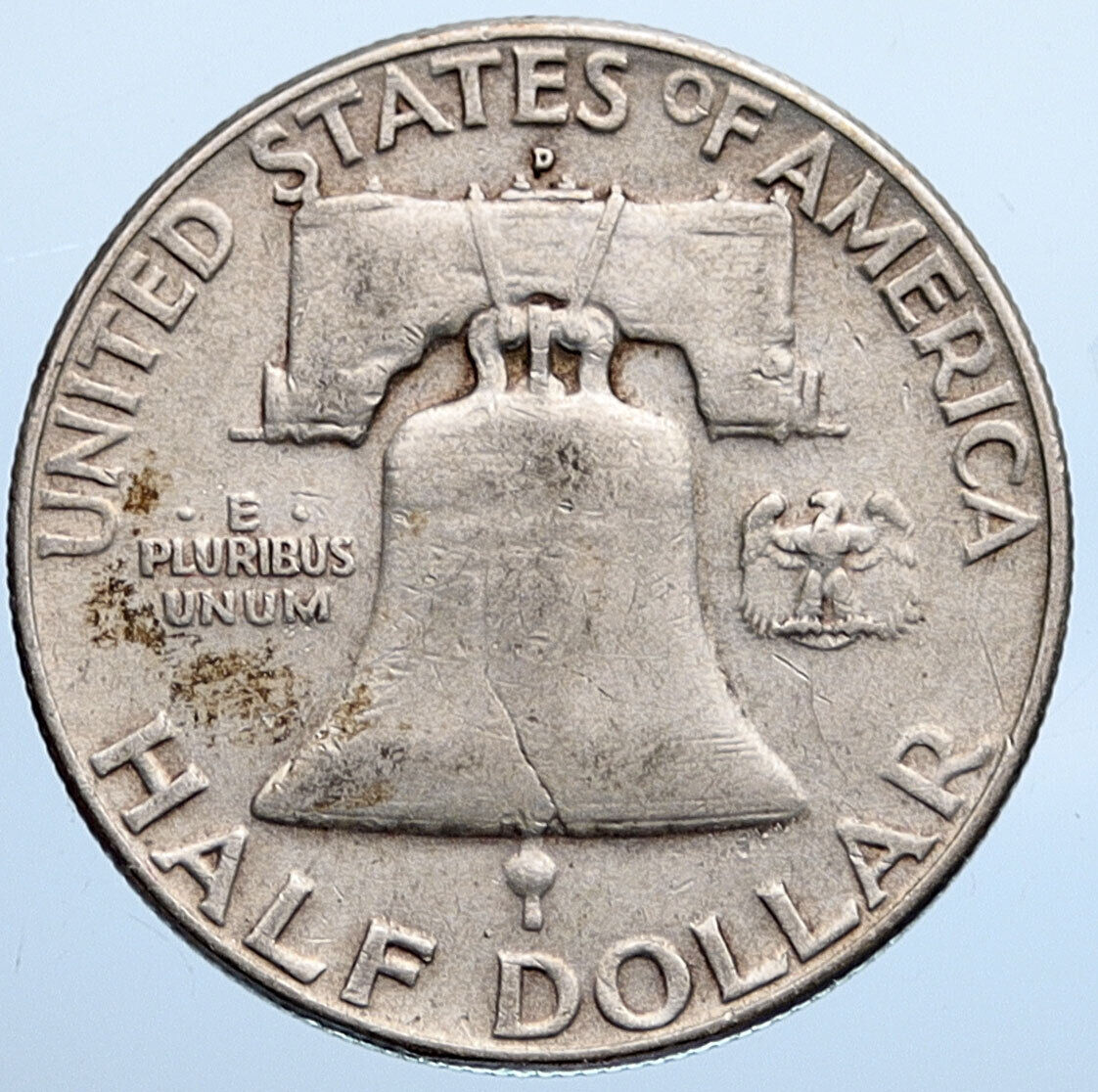 1961 D US Benjamin Franklin LIBERTY BELL Vintage Silver Half Dollar Coin i115200