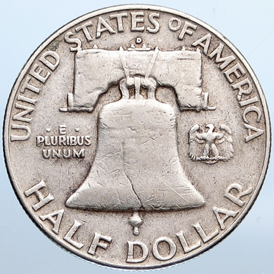 1960 D US Benjamin Franklin LIBERTY BELL Vintage Silver Half Dollar Coin i115230