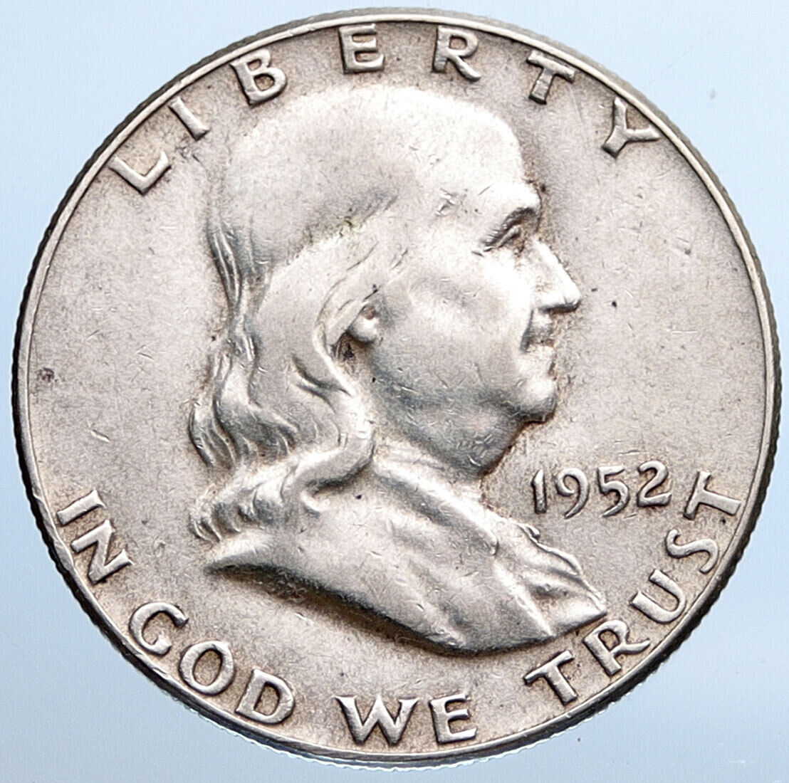 1952 P US Benjamin Franklin VINTAGE Silver Half Dollar Coin LIBERTY BELL i115261