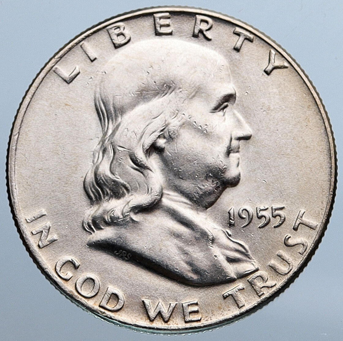 1955 P US Benjamin Franklin LIBERTY BELL Proof Silver Half Dollar Coin i115272
