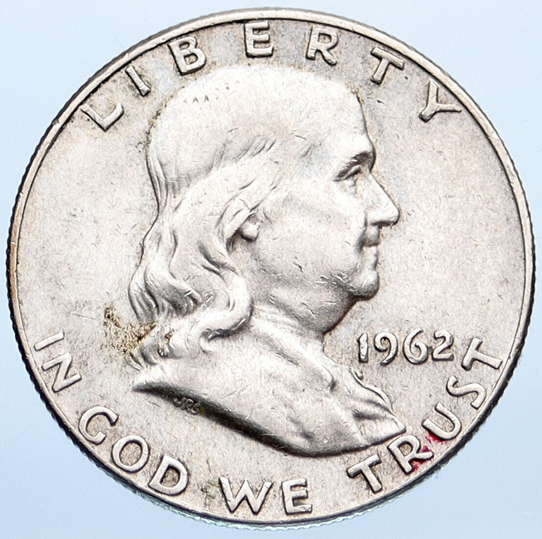 1962 D US Benjamin Franklin LIBERTY BELL Vintage Silver Half Dollar Coin i115302