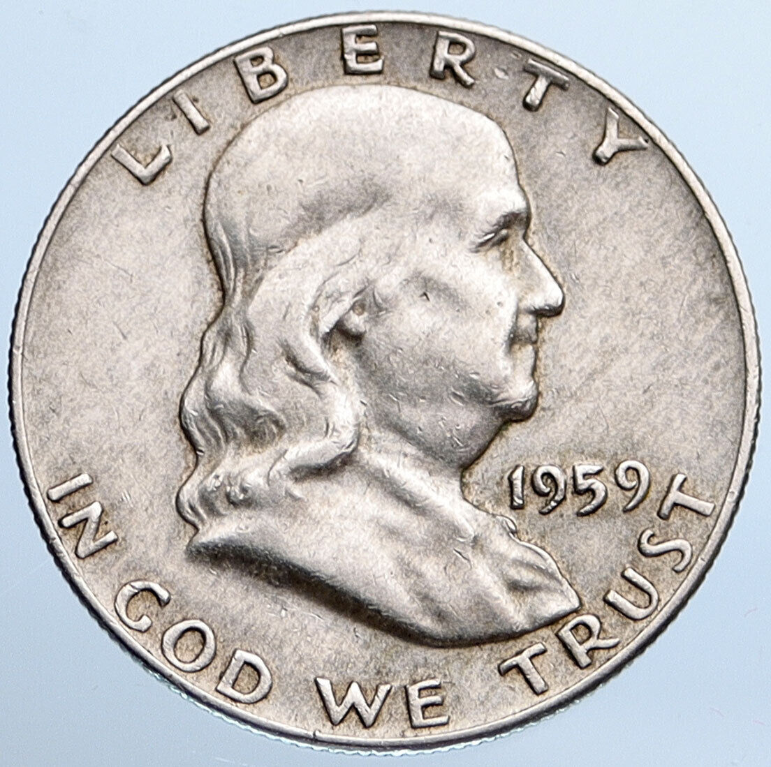 1959 P US Benjamin Franklin VINTAGE Silver Half Dollar Coin LIBERTY BELL i115279