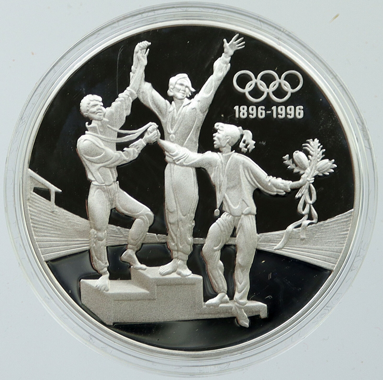 1993 AUSTRALIA UK Elizabeth II Olympics TRACK Old Proof Silver $20 Coin i116027