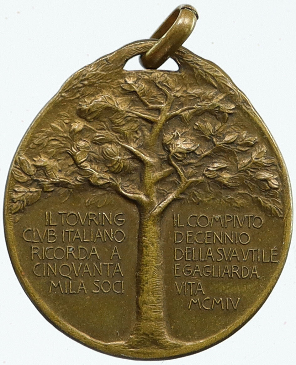 1904 ITALY Antique MILITARY MEDAL Success Tree Members Vintage OLD Medal i116128