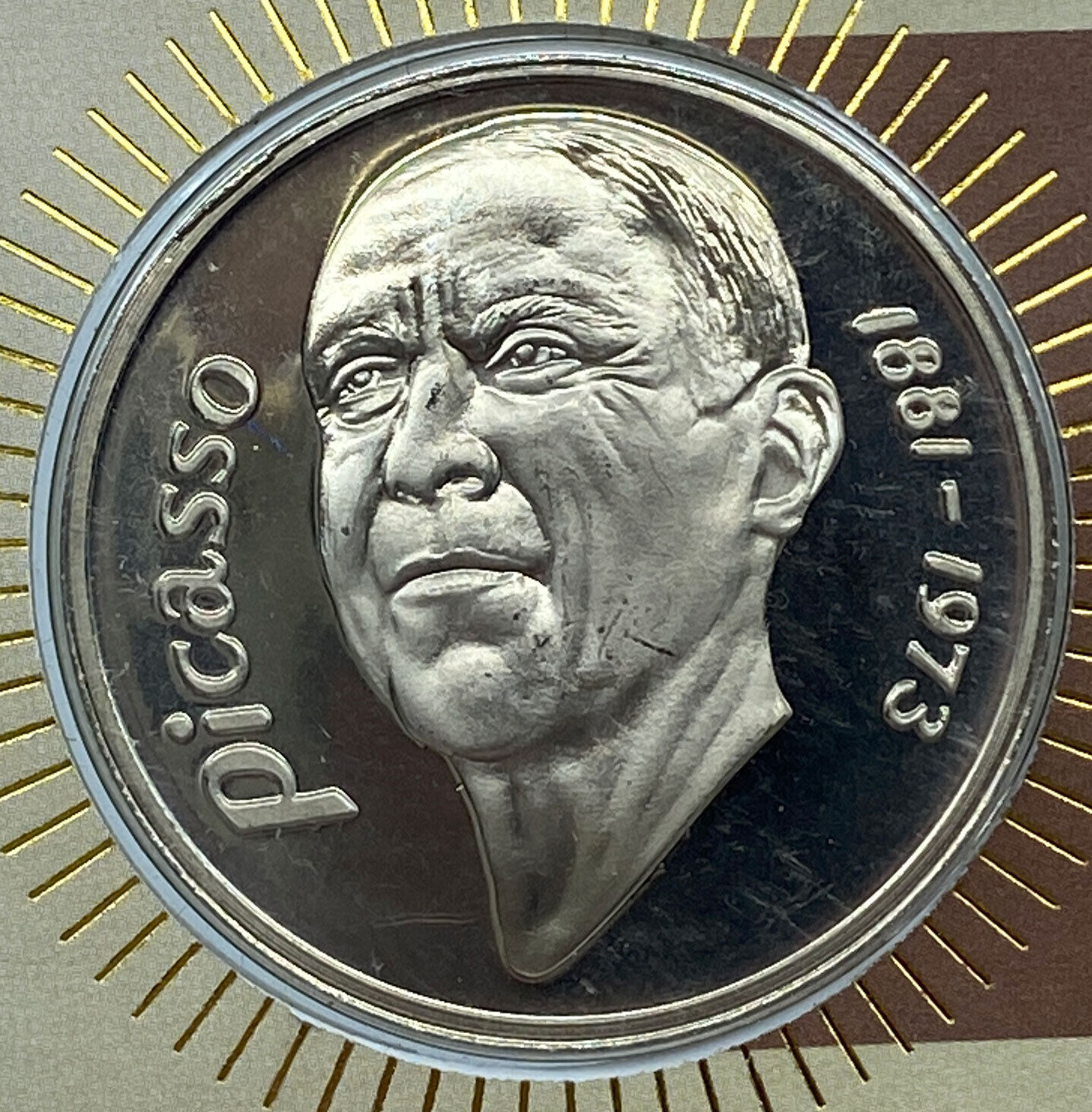 1997 SPAIN JUAN CARLOS I Artist PICASSO Vintage OLD Proof 20 Euros Coin i114431