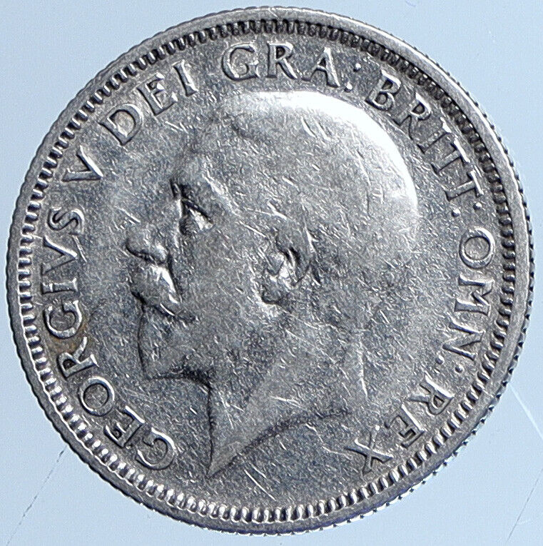 1933 United Kingdom UK Great Britain GEORGE V Lion Silver Shilling Coin i113638