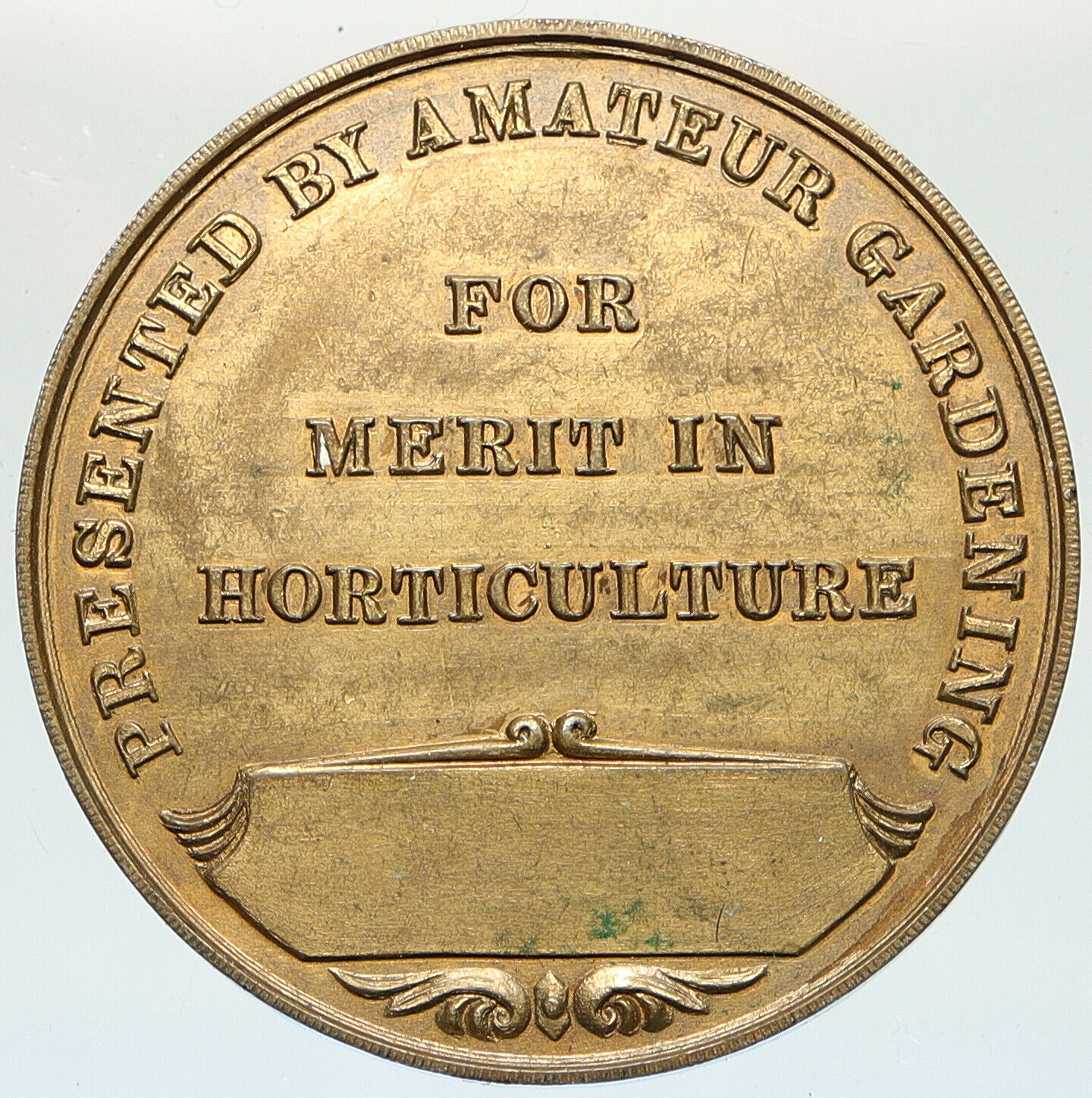 Great Britain HORTICULTURE Amateur Gardening Vintage Merit Award Medal i112276