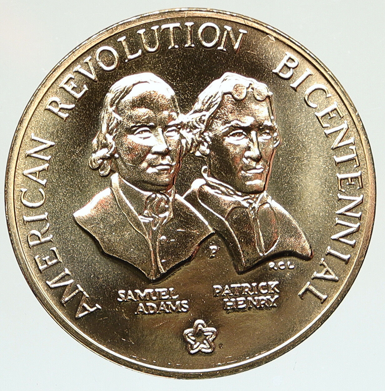 1976 USA US REVOLUTION Bicentennial SAMUEL ADAMS & PATRICK HENRY Medal i112281