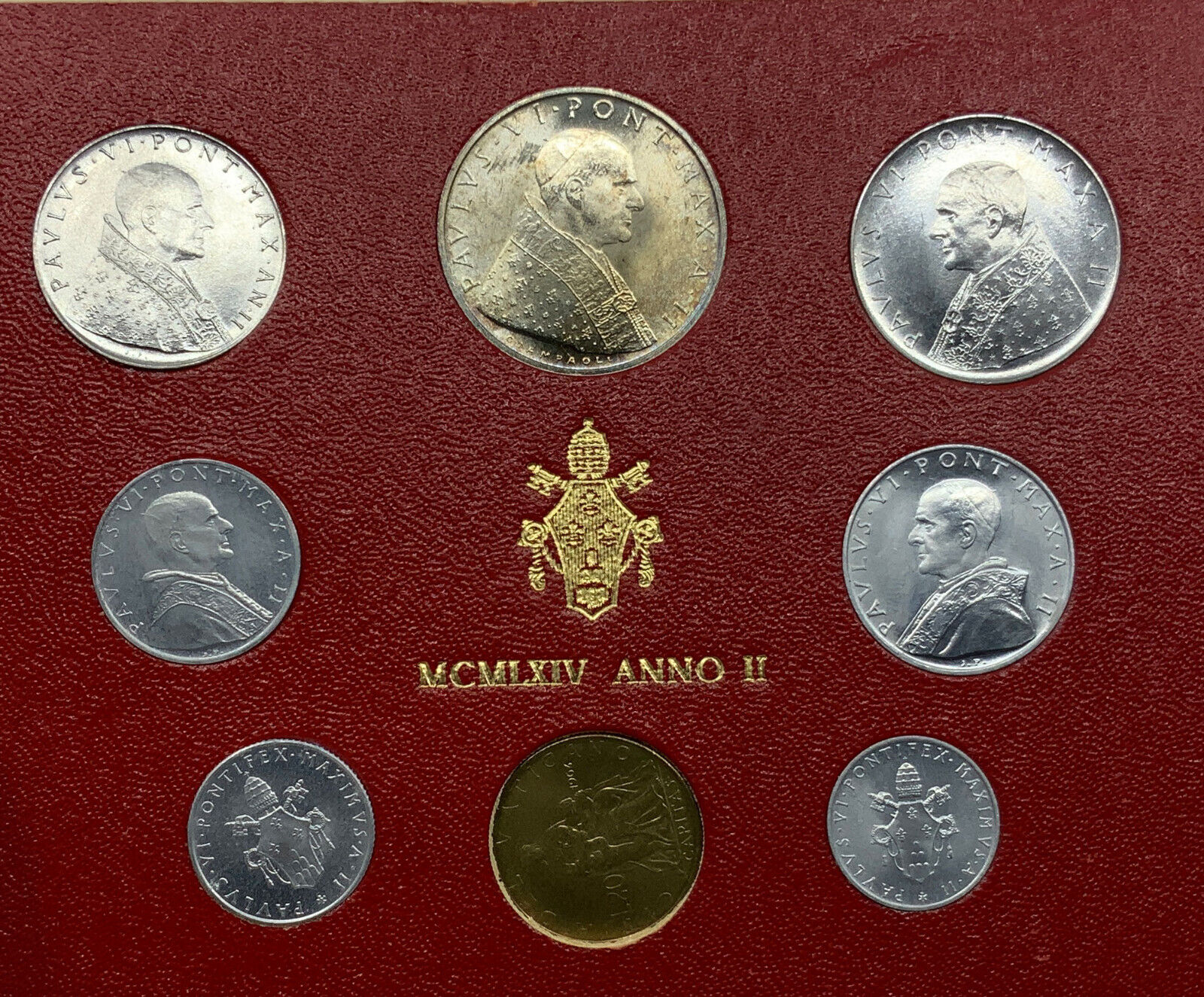 1959 VATICAN Pope John XXIII Ecumenical 500L 100L Set of 8 Coins 1Silver i114413