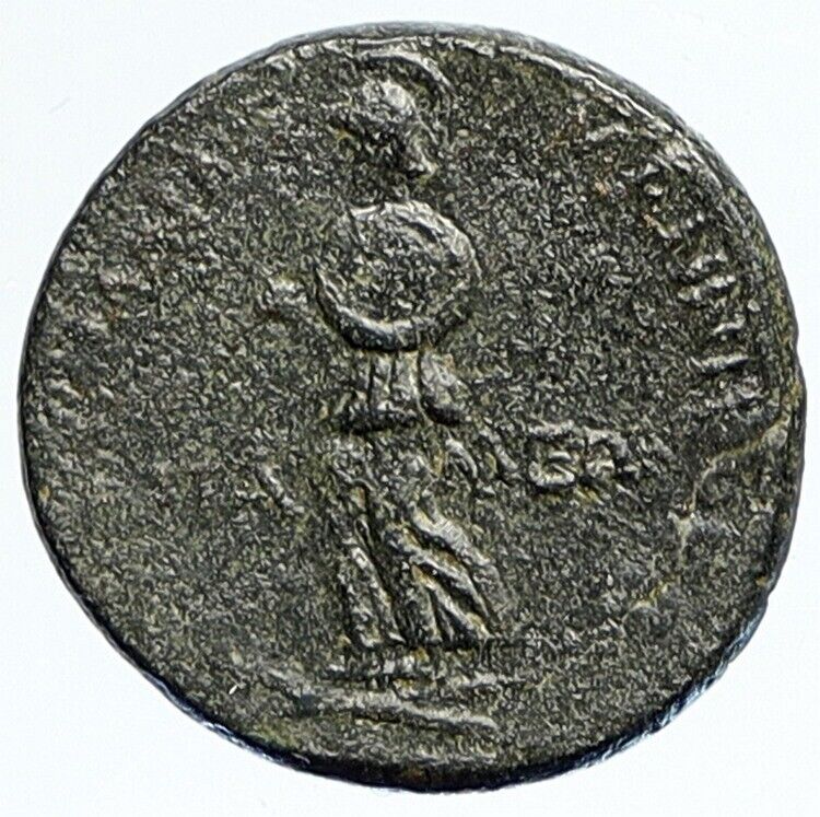 TIBERIUS Authentic Ancient Apameia Phrygia Roman Coin ATHENA w WAR SPEAR i111493