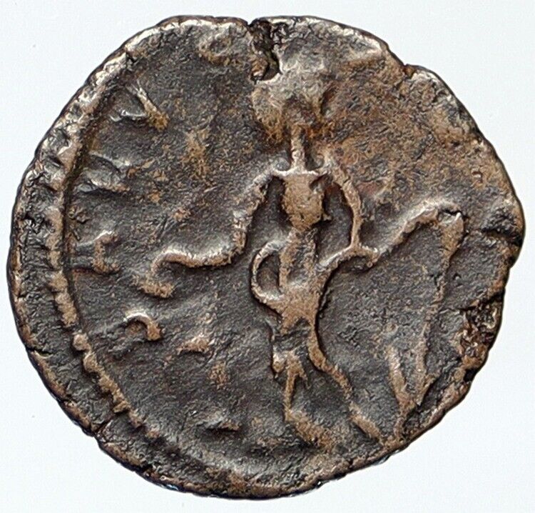 TETRICUS I Authentic Ancient 273AD Gallic Roman Coin w SALUS & SERPENT i111975