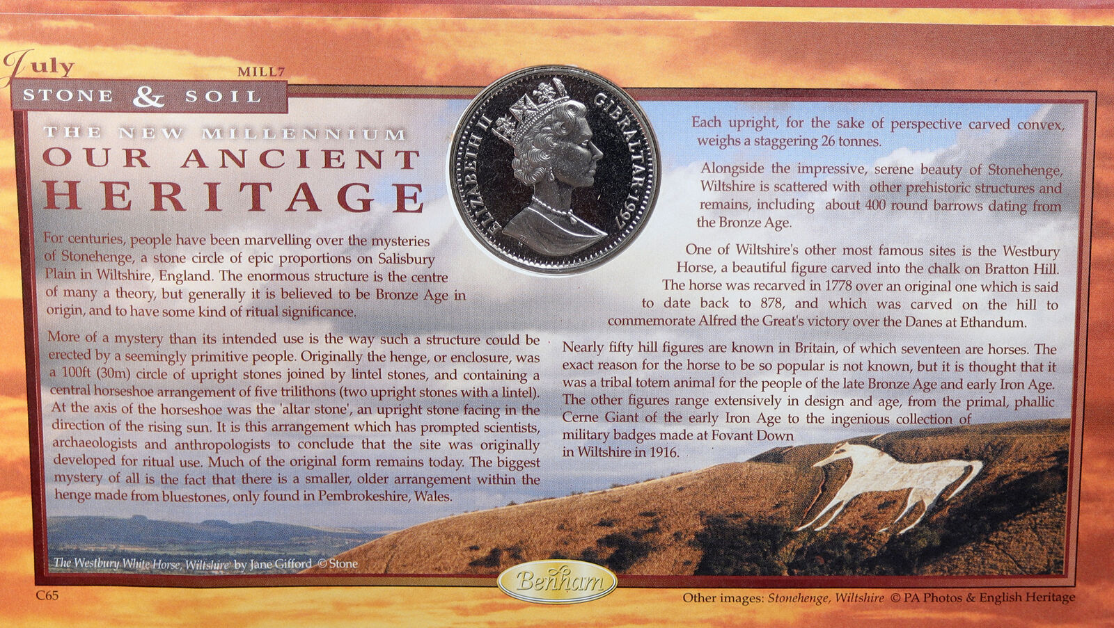 1997 GIBRALTAR Queen Elizabeth II OLD Proof Crown Coin i114445