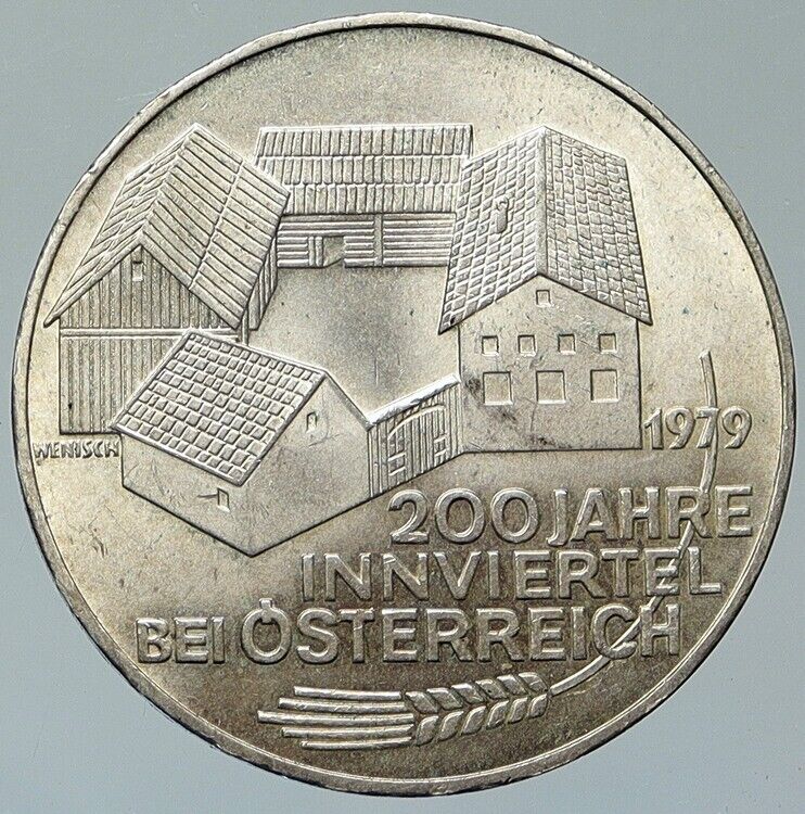 1979 AUSTRIA Inn District Buildings VINTAGE Silver 100 Schilling Coin i111976