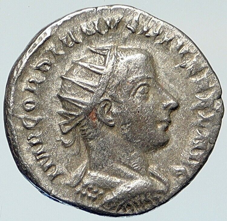 GORDIAN III 241AD Authentic Ancient Vintage Silver Roman Coin FORTUNA i111974