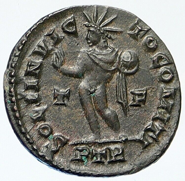 CONSTANTINE I the GREAT Authentic Ancient 310AD Roman Coin SOL SUN GLOBE i111981