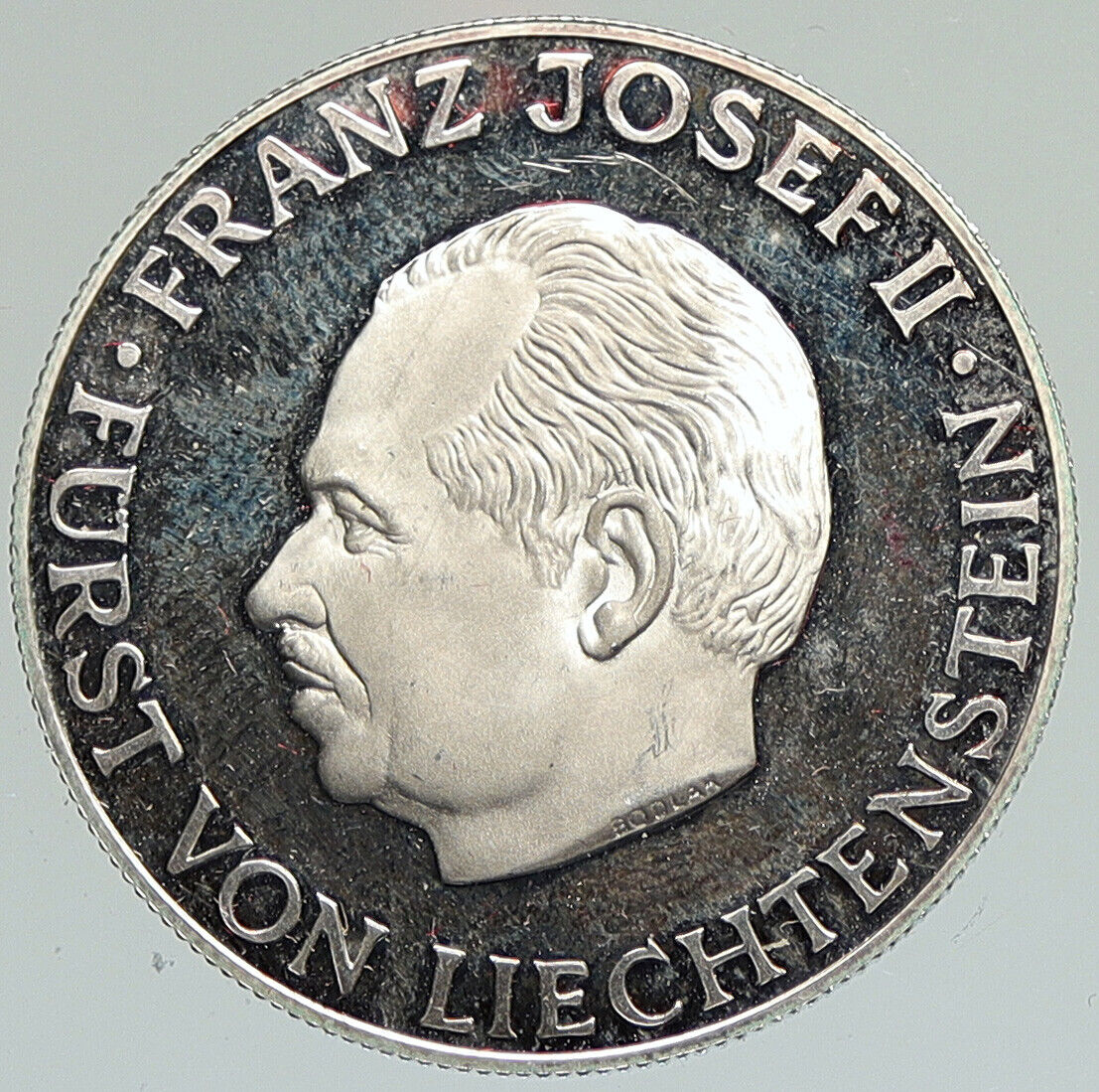 1978 LIECHTENSTEIN Franz Josef II PATER PATRIAE Old Proof Silver Medal i111944