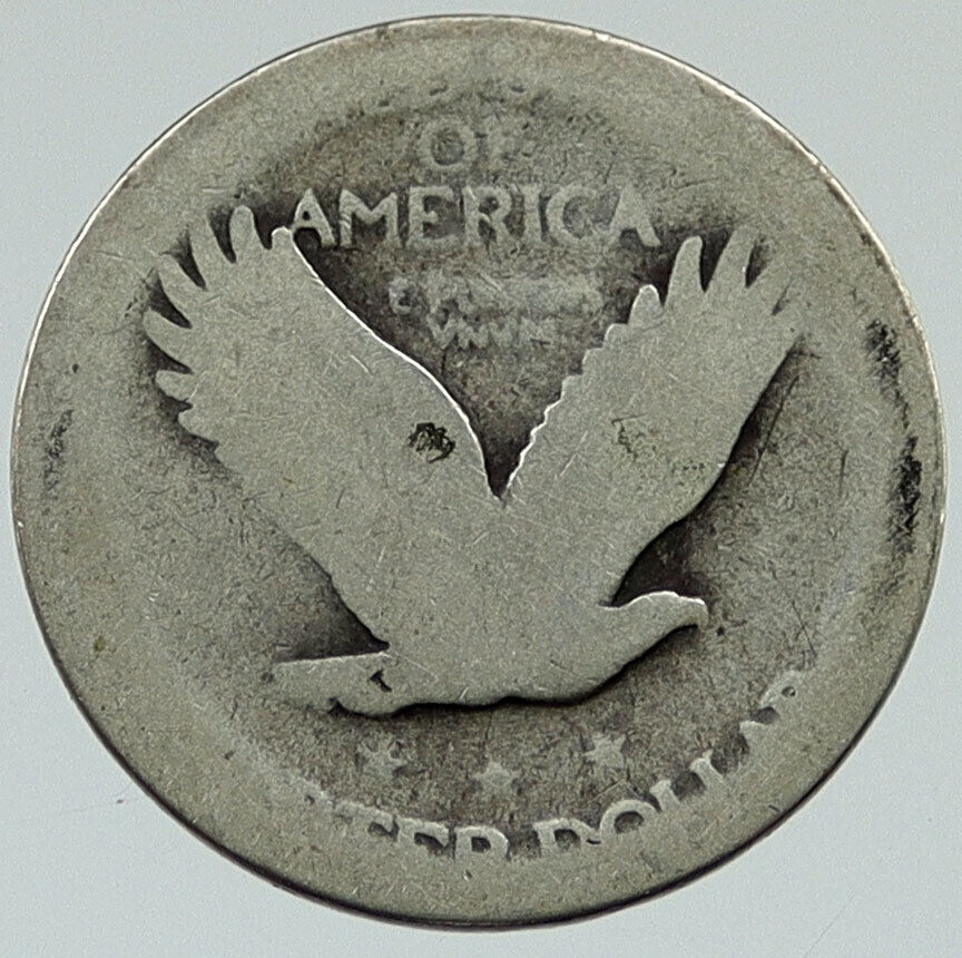 1917-30 UNITED STATES Standing Liberty OLD Silver Quarter 25 Cent Coin i116408