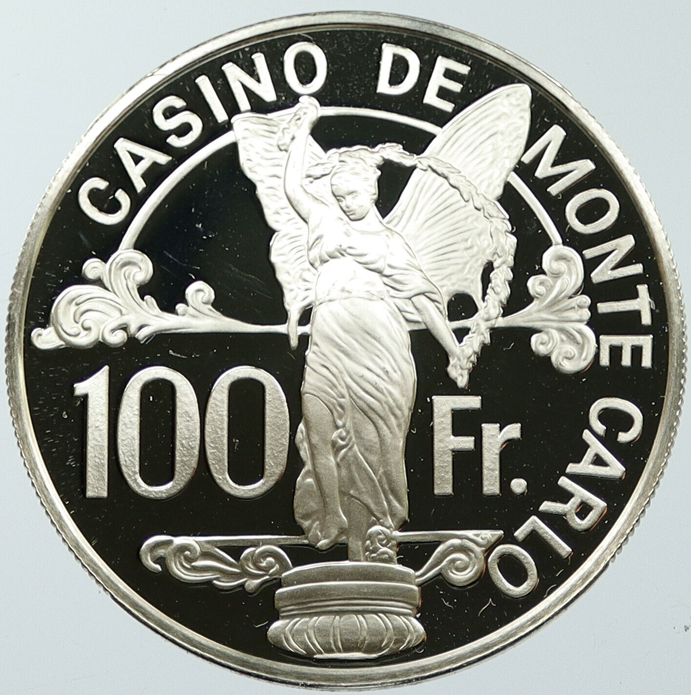 1977 MONACO Casino de Monte Carlo Old Proof Silver 100 Franc Medal Coin i116645