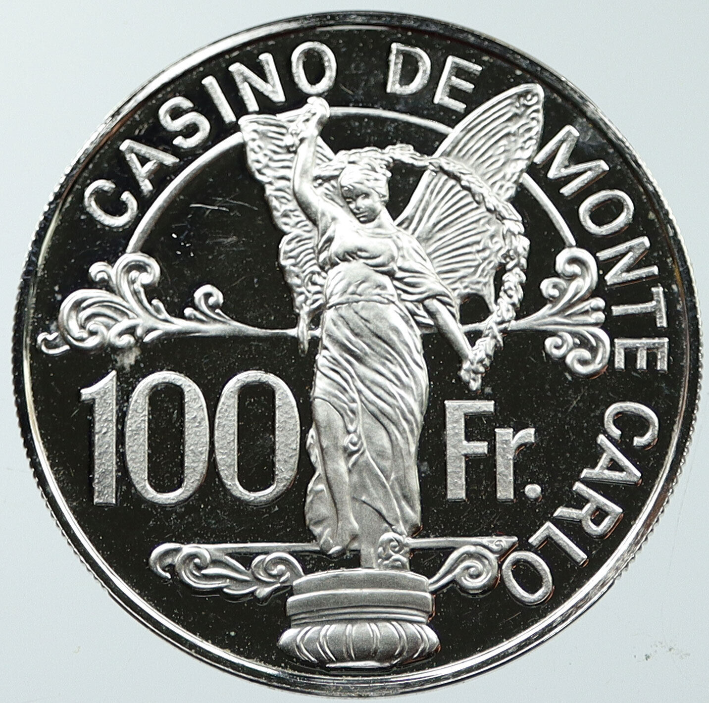 1977 MONACO Casino de Monte Carlo Old Proof Silver 100 Franc Medal Coin i116644