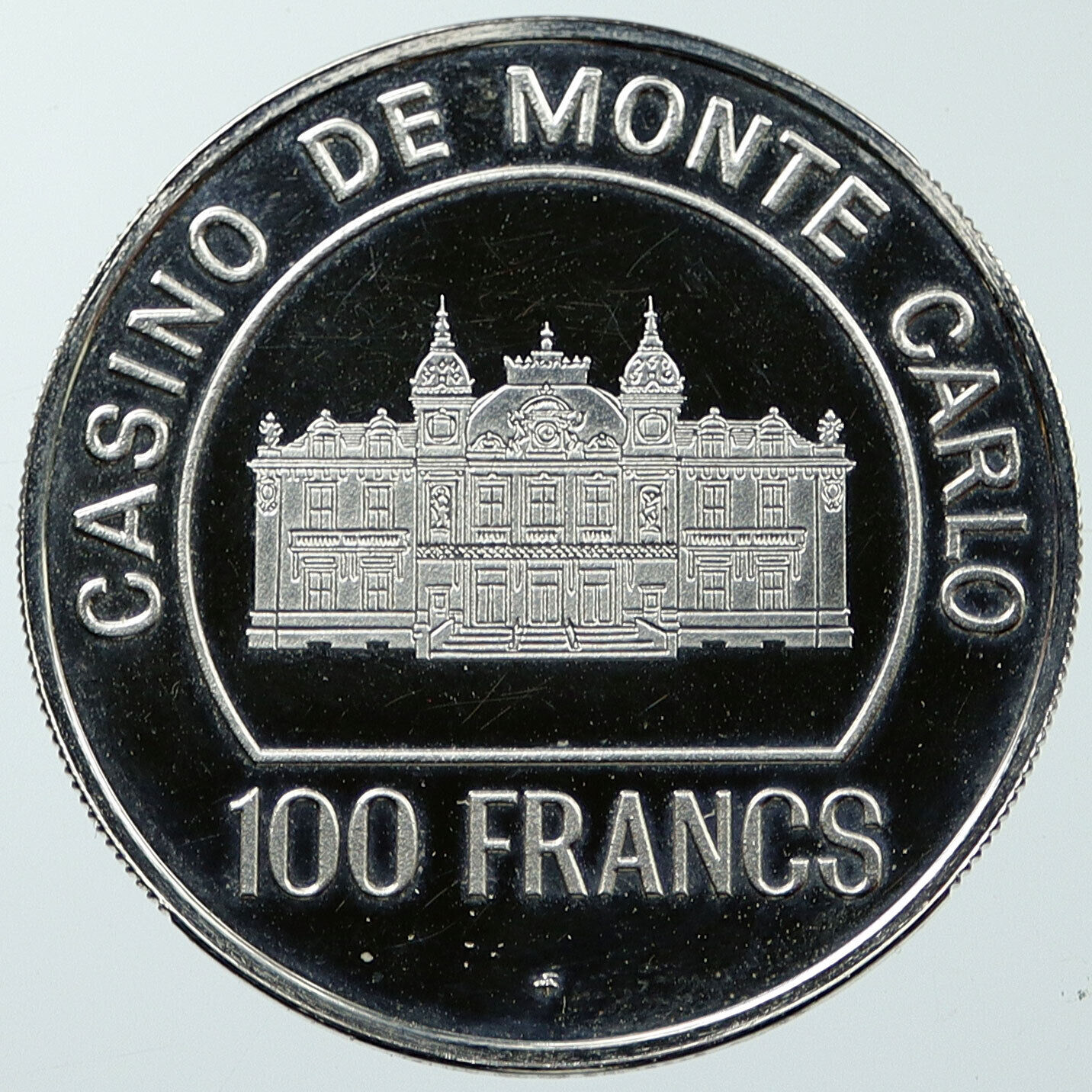 1977 MONACO Casino de Monte Carlo Old Proof Silver 100 Franc Medal Coin i116646