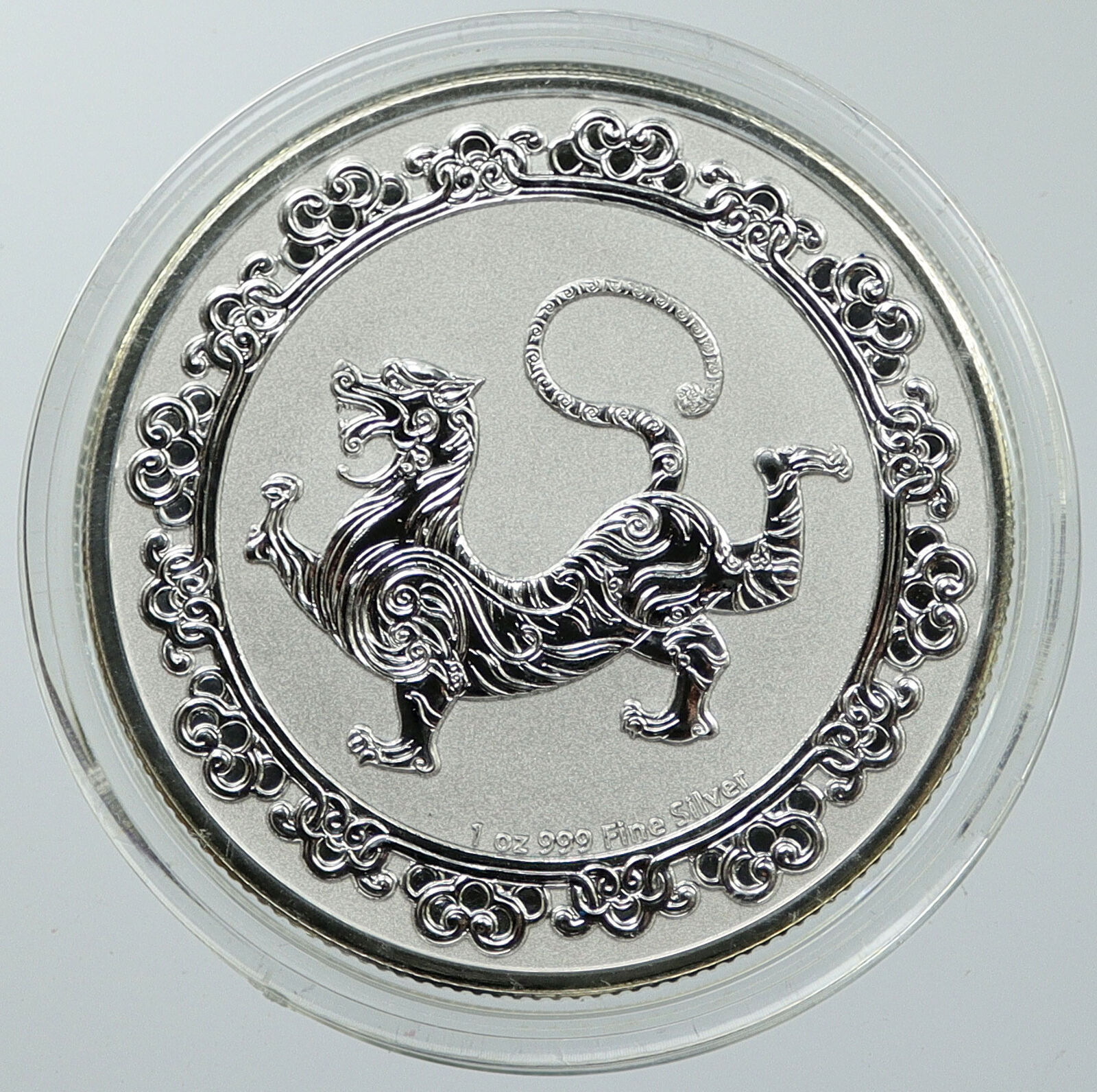 2019 NIUE UK Elizabeth II WHITE TIGER 1 OZ Proof Silver $2 Dollar Coin i116557