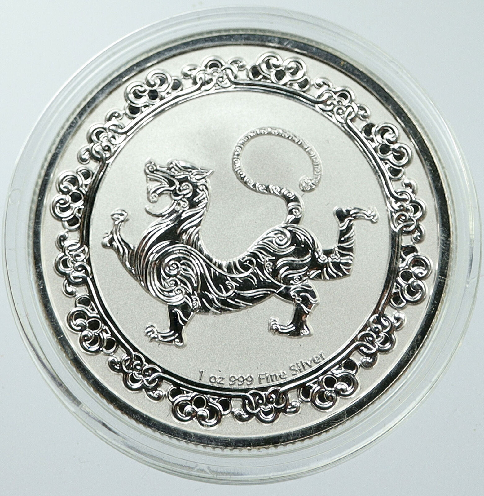 2019 NIUE UK Elizabeth II WHITE TIGER 1 OZ Proof Silver $2 Dollar Coin i116560