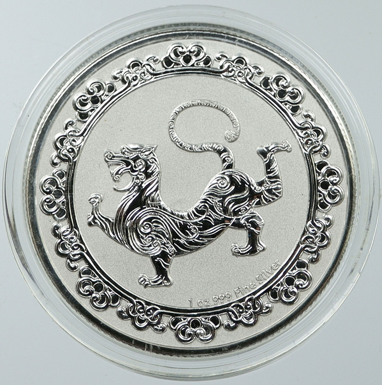 2019 NIUE UK Elizabeth II WHITE TIGER 1 OZ Proof Silver $2 Dollar Coin i116537