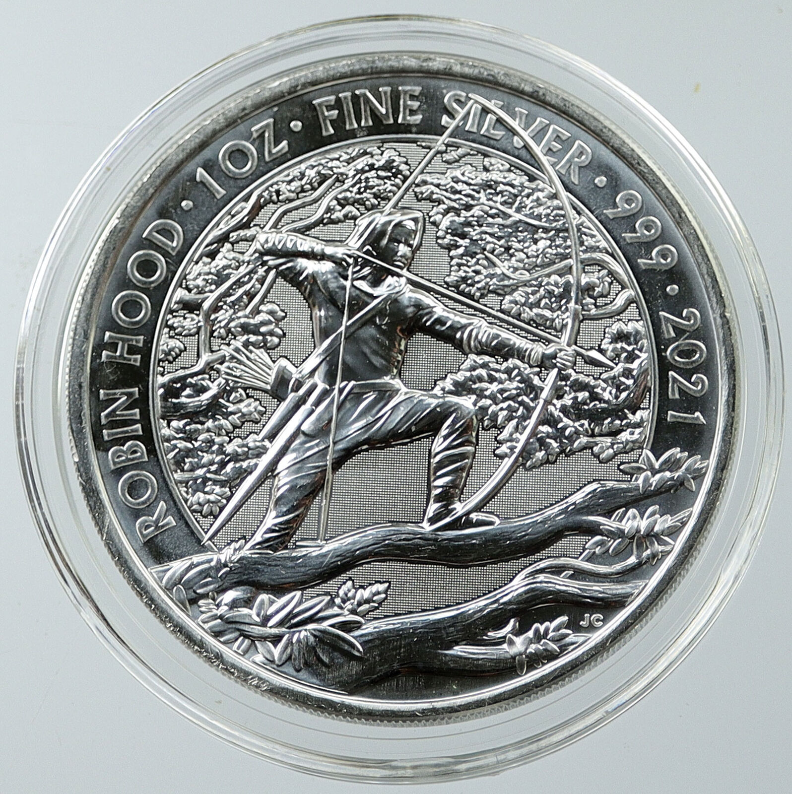 2021 UK Great Britain ELIZABETH II ROBIN HOOD Silver 1 OZ 2 Pounds Coin i116534