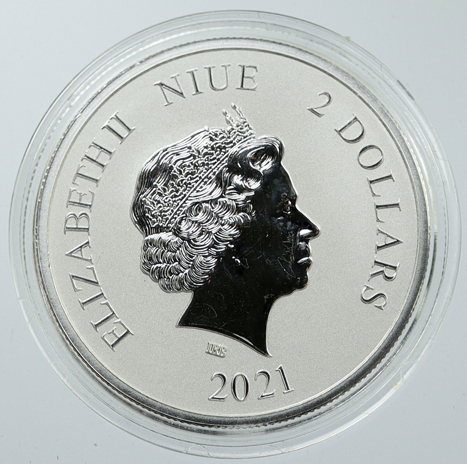 2021 NIUE UK Elizabeth II BLACK TURTLE 1 OZ Proof Silver $2 Dollar Coin i116563