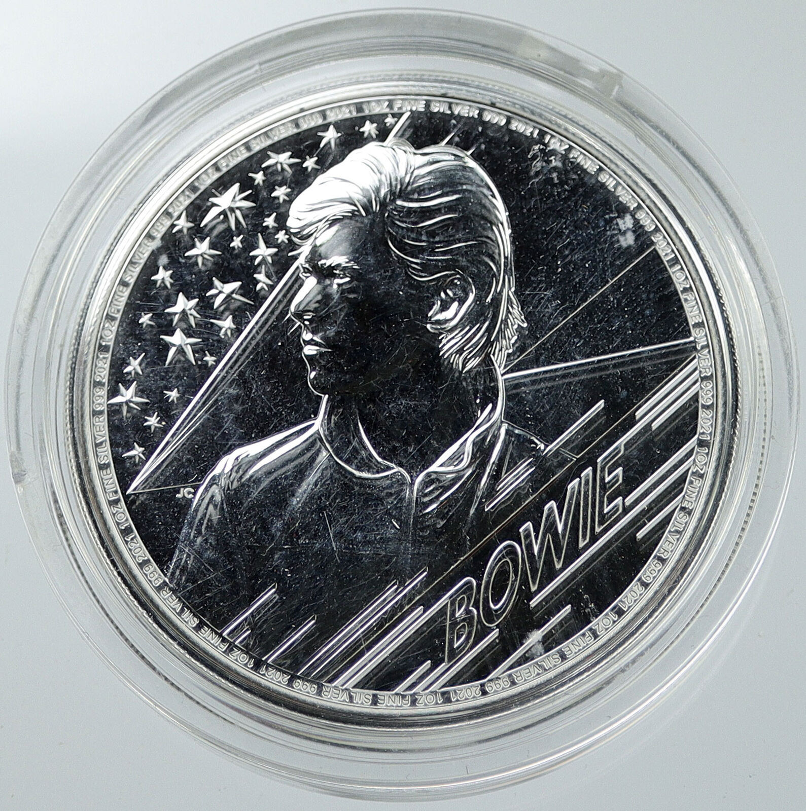 2021 UK Great Britain ELIZABETH II DAVID BOWIE Silver 1 OZ 2 Pounds Coin i116554