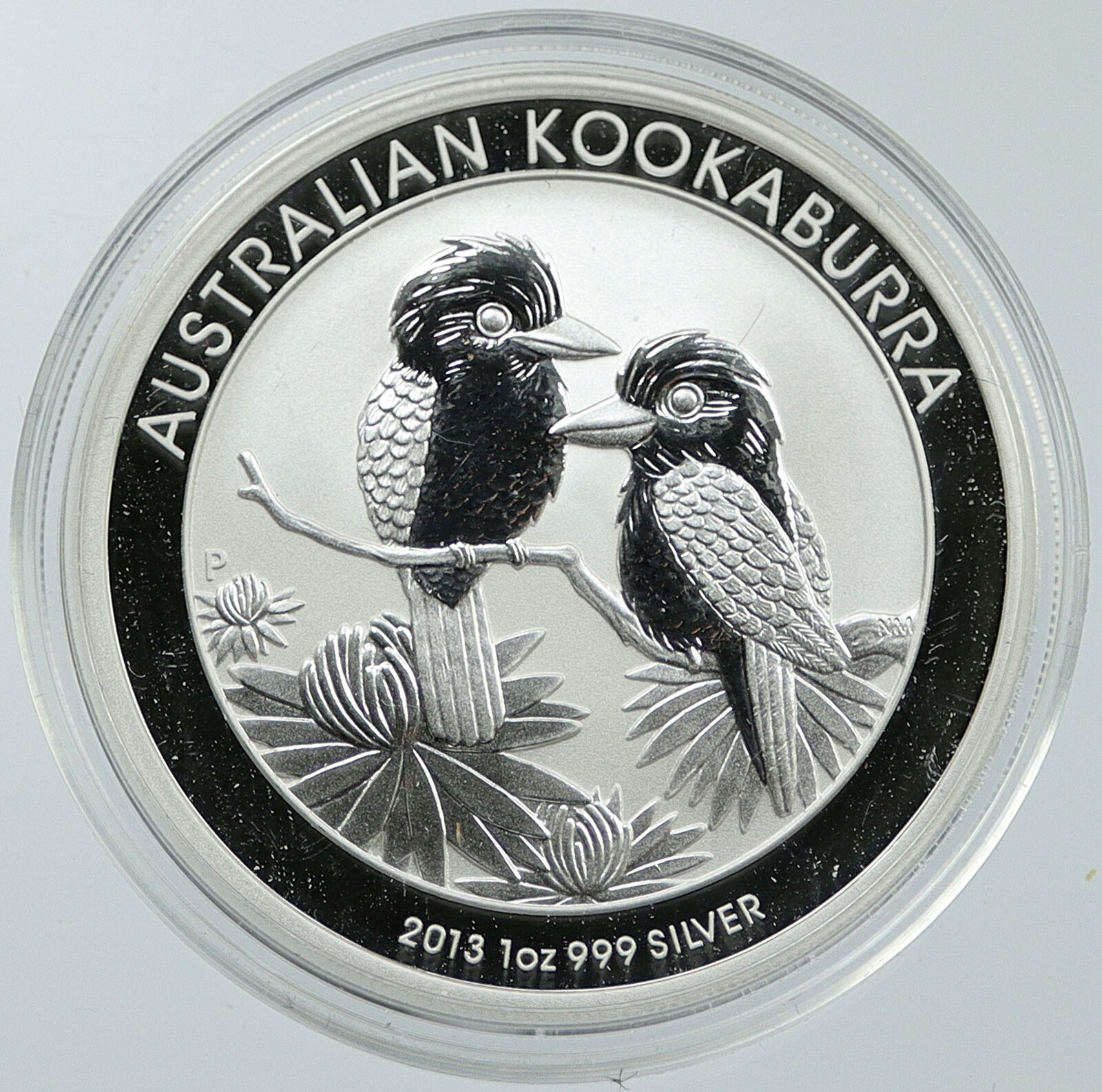 2013 AUSTRALIA Silver 1 Dollar w 2 Kookaburra Birds Australian 1oz Coin i116543