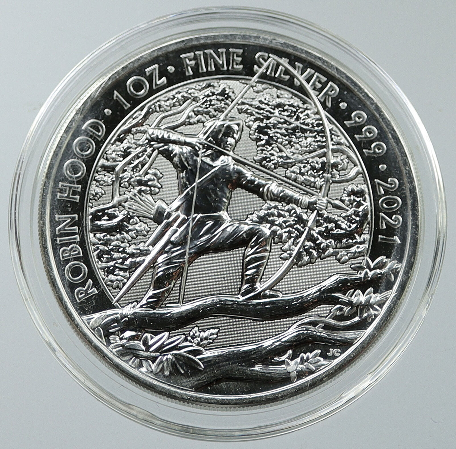 2021 UK Great Britain ELIZABETH II ROBIN HOOD Silver 1 OZ 2 Pounds Coin i116515